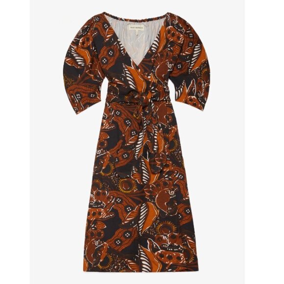 NWT MARA HOFFMAN Agnella Maxi Wrap Dress - Picture 2 of 15